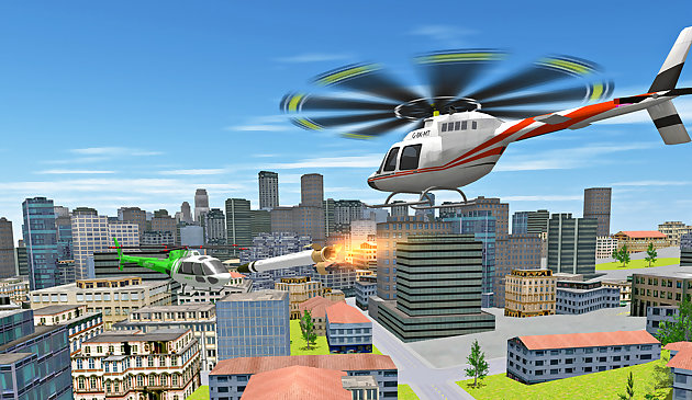 Vol en hélicoptère en ville