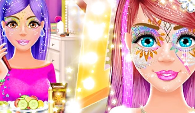 Mukha pintura Salon: Glitter Makeup Party Games
