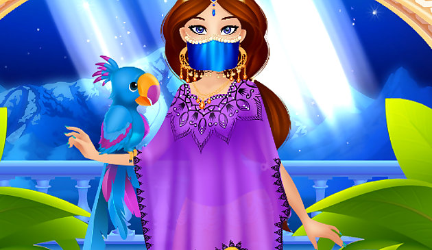 Princesa árabe vestir-se