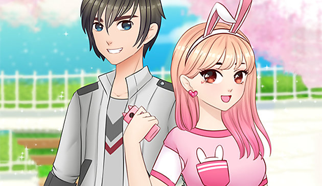 Romantik Anime Çiftler Giyinmek