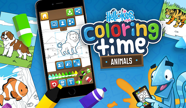 HelloKids Tiempo para colorear - juego gratis online