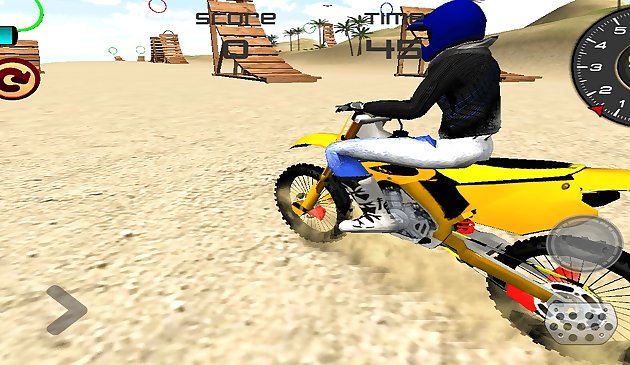 motocross bãi biển trò chơi: xe đạp stunt racing