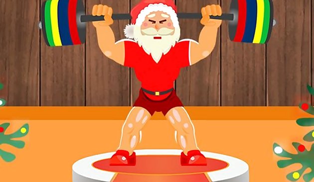 圣诞老人举重运动员