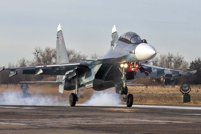 армия России Су-35  истребитель учения учение