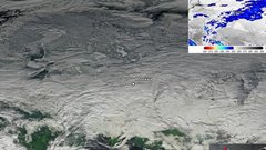 «Роскосмос» показал снимок снежного циклона над Москвой с орбиты