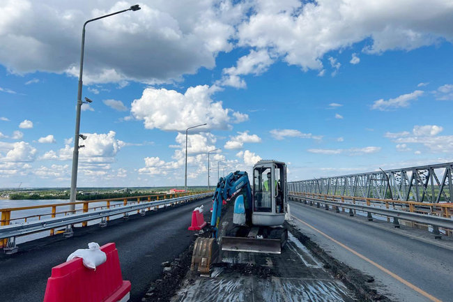 мост строительство моста строительство дороги дорога асфальт ремонт моста Обь Сургут 
