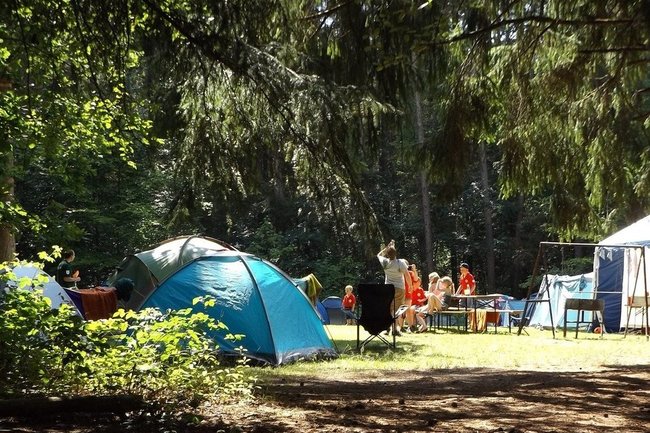 палатка дети лагерь 