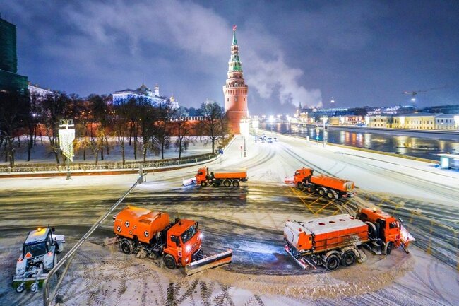 Зимняя Москва. Архивная тематическая фотография, не прогнозируемый сезон.