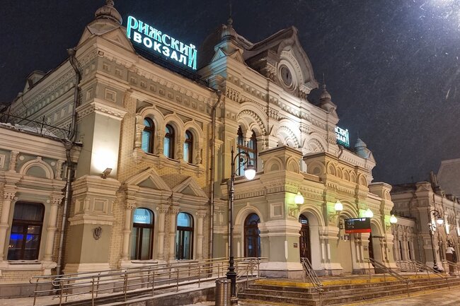 Рижский вокзал в Москве. Архивная фотография.