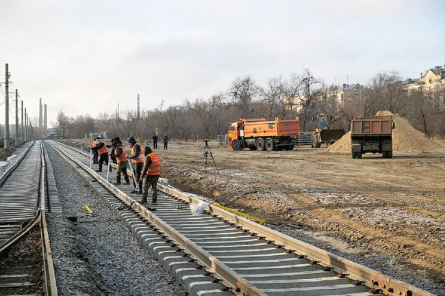 В Волгограде идет масштабное восстановление трамвайных путей