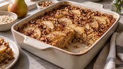 Запечённая овсянка с грушей: почему форму не режут сразу