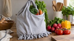 Как сделать мешочек для овощей из старой футболки