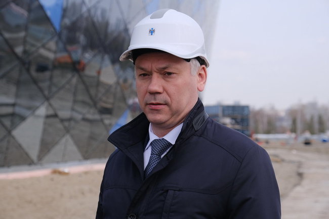  Губернатор Андрей Травников проконтролировал ход строительства ЛДС: все идет по плану