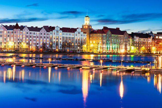 Вечерний пейзаж Хельсинки, Финляндия