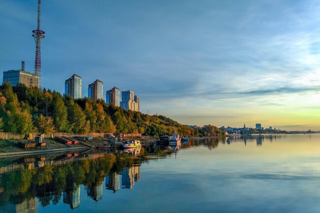 Пермь набережная Камы. Тематическая фотография города.