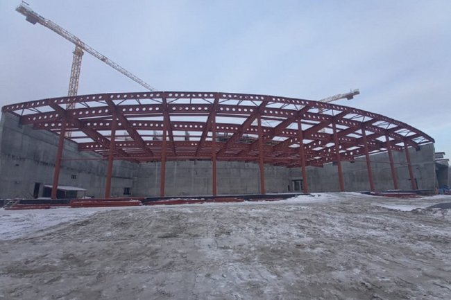 В Новосибирске приступили к следующему этапу строительства ледовой арены