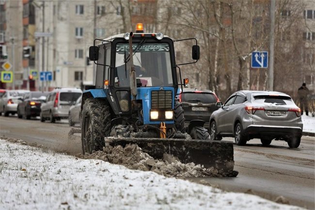 дорога уборка дороги уборка снега Сургут снегоуборочная техника