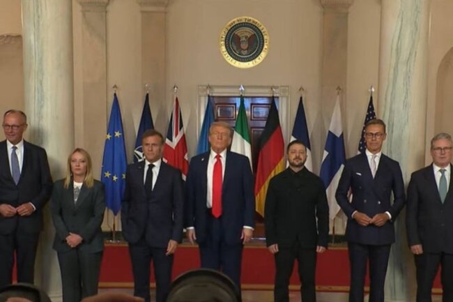 Встреча лидеров США и Европы по Украине. Архивная фотография, не снимок описываемых переговоров.