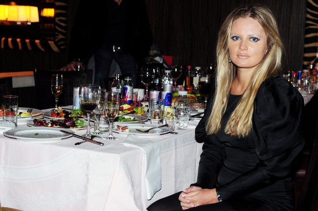 Москва. 21 января. Телеведущая Дана Борисова на праздновании дня рождения балерины А.Волочковой в клубе &quot;Кай Метов&quot;. Фото ИТАР-ТАСС/ Владимир Астапкович