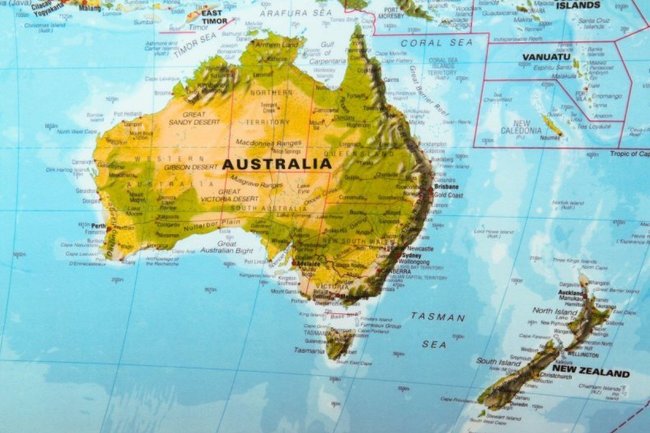 карта Австралия
