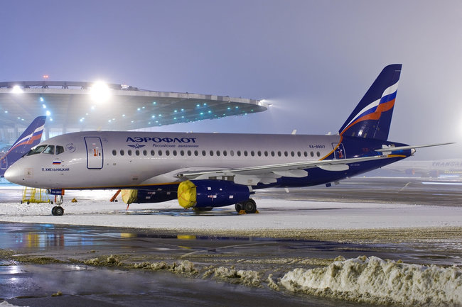 Самолет «Аэрофлота» Sukhoi Superjet 100