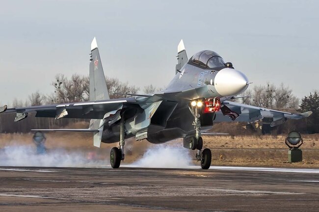 армия России Су-35  истребитель учения учение