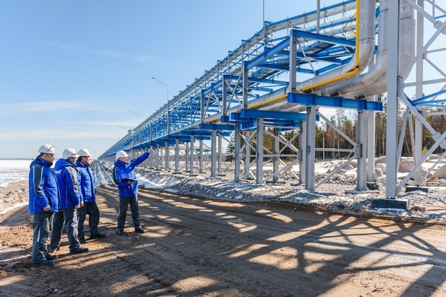 Газпром СПГ Портовая газопровод газ трубопровод