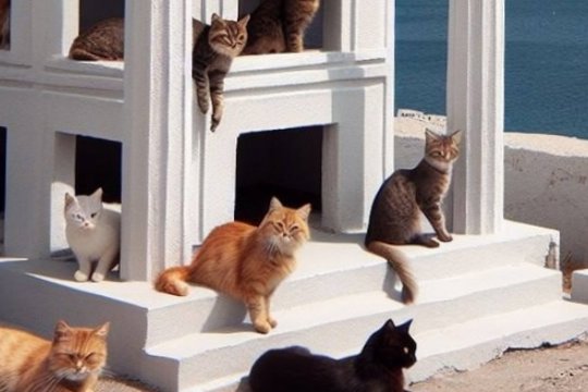 Севастопольским котам построят домики в античном стиле на берегу моря