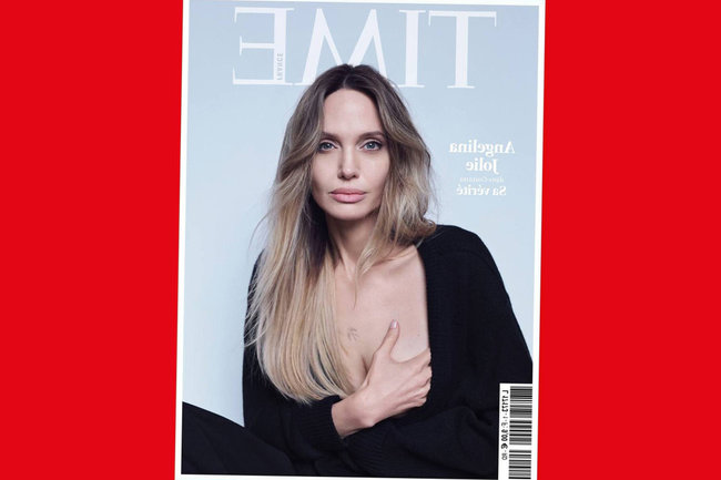 Анджелина Джоли снялась для Time и показала шрам на груди
