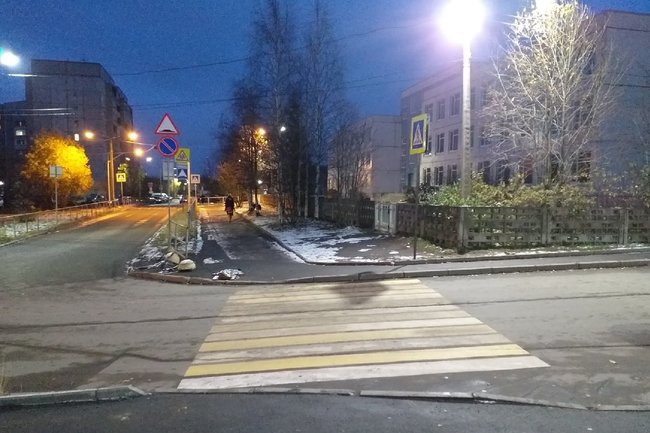 В Петрозаводске оборудовали новый пешеходный переход