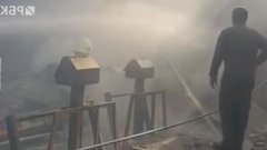 Военный вертолет разбился на овощном рынке в Иране