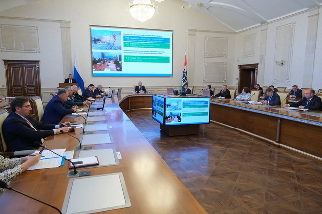 Оперативное совещание в Правительстве Новосибирской области
