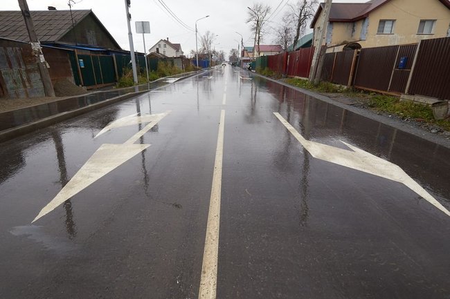 В Южно-Сахалинске отремонтировали дорогу на улице Лермонтова