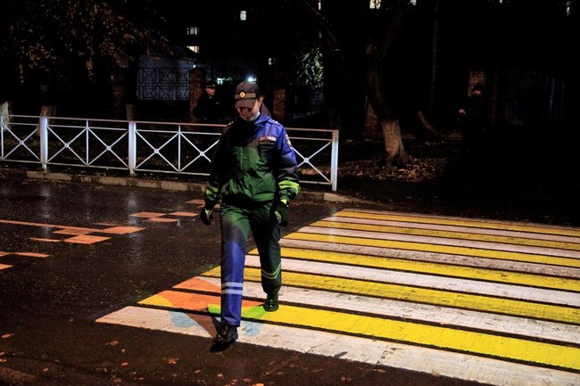 В Югре появятся проекционные пешеходные переходы
