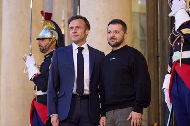 Владимир Зеленский / Эммануэль Макрон
