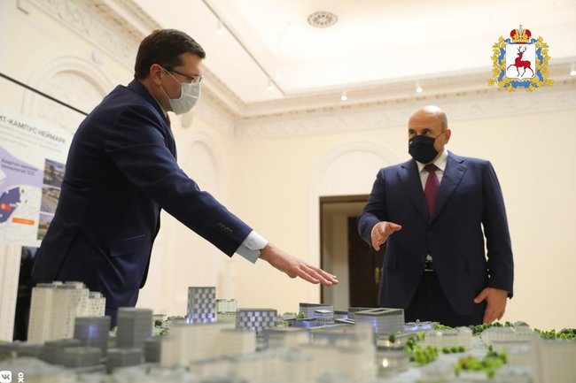В Нижнем Новгороде Мишустину показали обновленный «Дом военного губернатора»