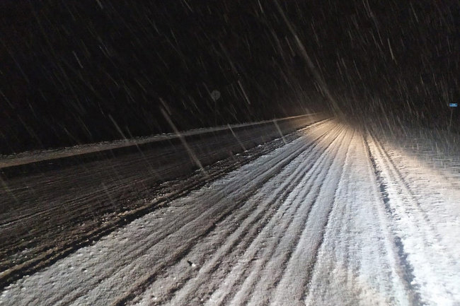 трасса дорога метель