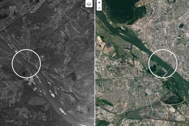 Опубликованы снимки Новосибирска, сделанные американским спутником 55 лет назад