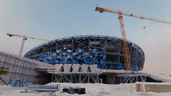 Тренировочный зал новой ледовой арены в Новосибирске подключили к системе отопления