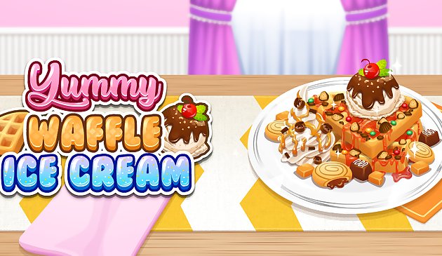Вкусное вафельное мороженое