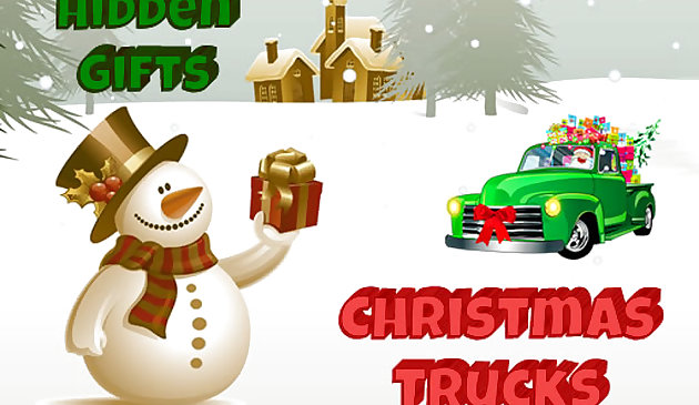 Weihnachten Trucks versteckte Geschenke