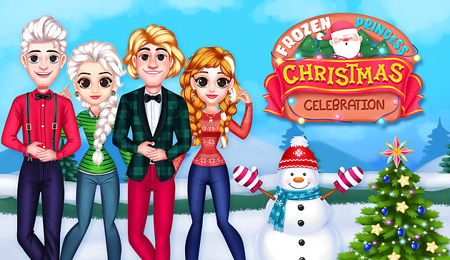 Рождественское празднование замороженной принцессы