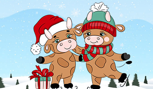 Милые рождественские быки: различия