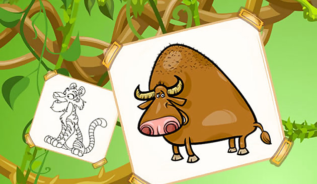 Броские животные раскраска