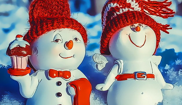 Пары снеговиков