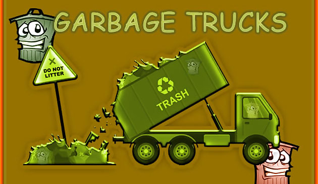 Lata de lixo escondida de caminhões de lixo