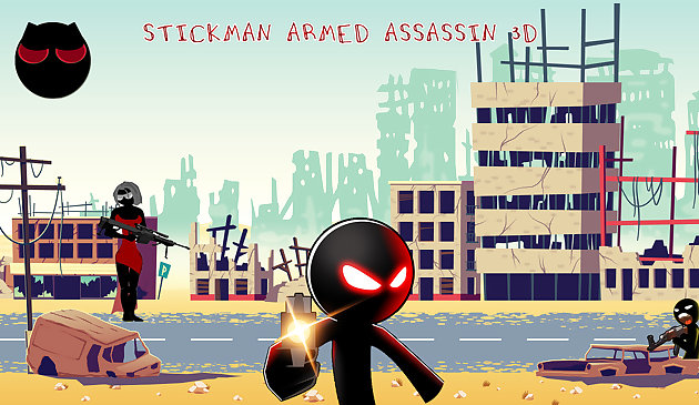 Stickman asesino armado 3D