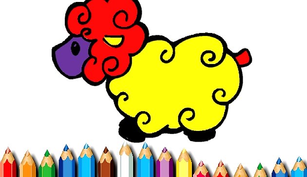 Малышка овечка: игра раскраска