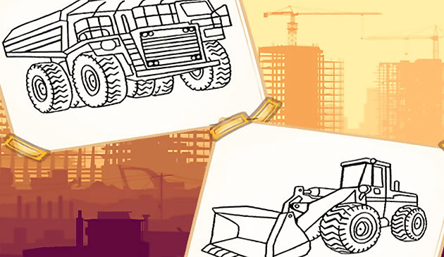 Раскраска строительных грузовиков