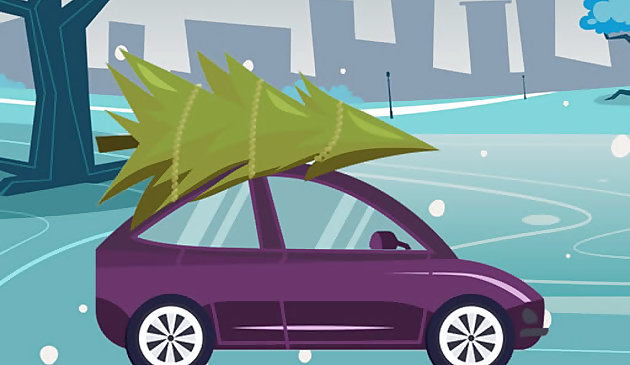 Старомодные рождественские автомобили матч 3